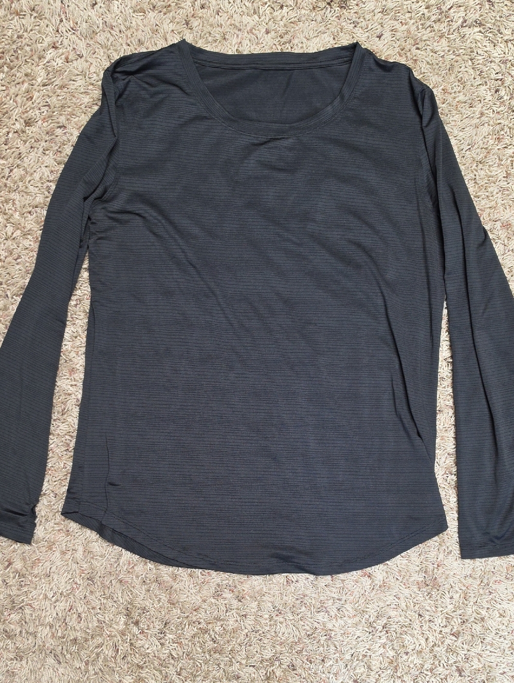 Zyia Long Sleeve Crewneck Top - Black